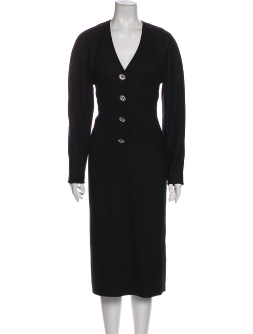 Oscar de la Renta Vintage Midi Length Dress Black