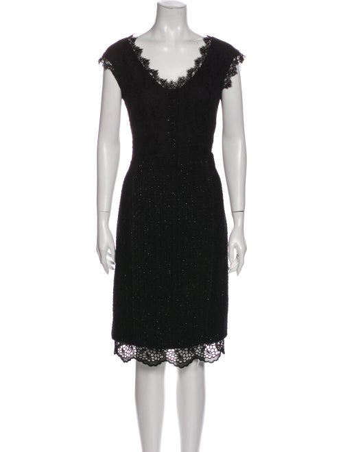 Oscar de la Renta 2013 Midi Length Dress Black