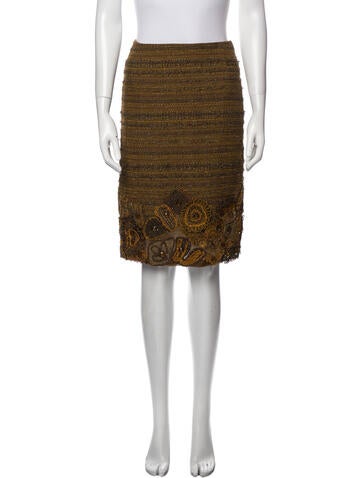 Oscar de la Renta Skirts Tweed Pattern Knee-Length Skirt US 0 | XS