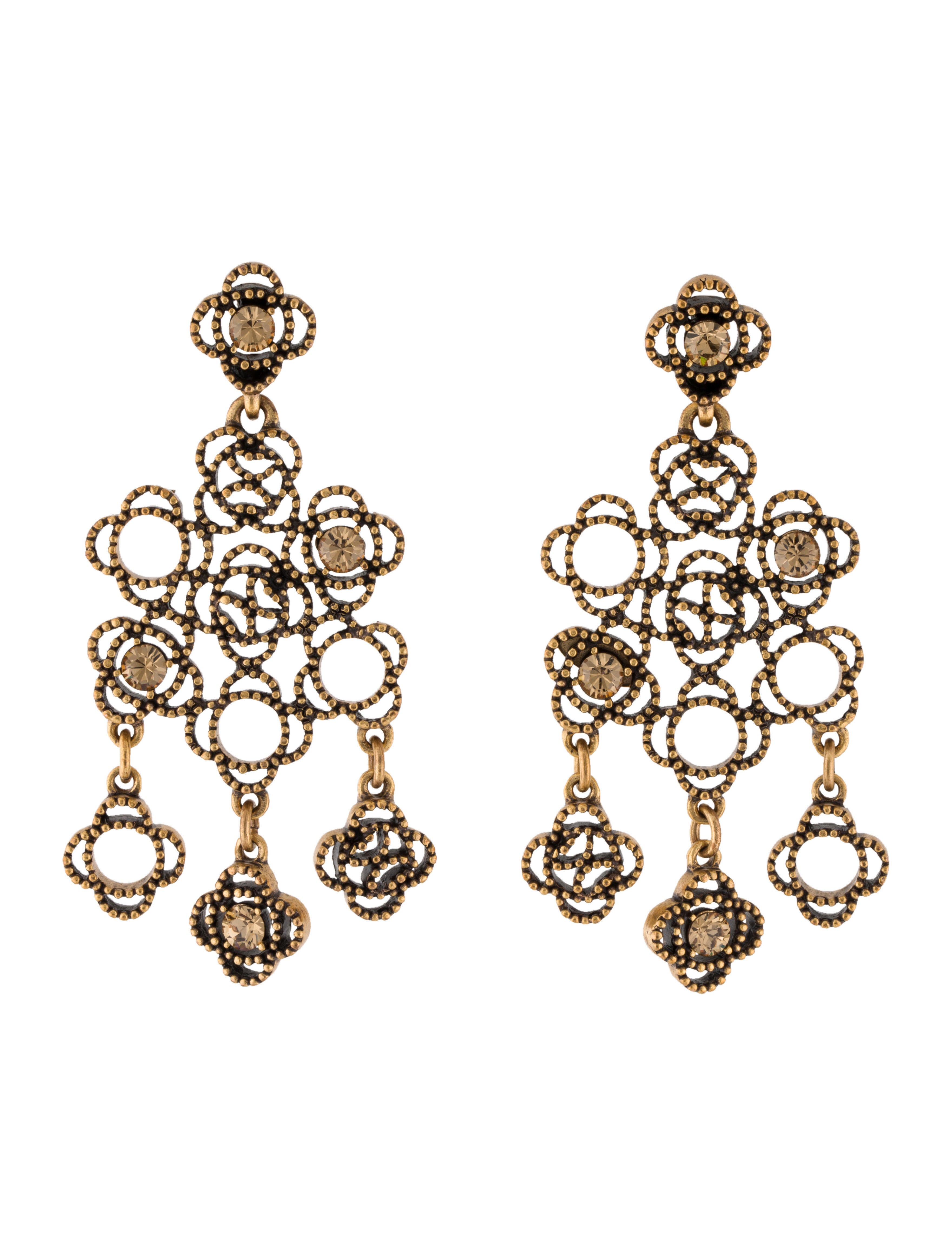 DoNotUse1030 Jose & Maria Barrera Pearl Chandelier ClipOn Earrings