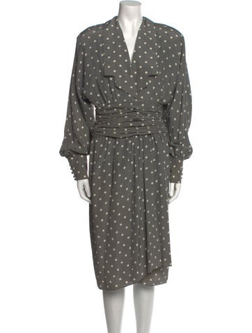 Oscar de la Renta Dresses Printed Midi Length Dress US 10 | L