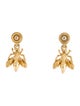 Oscar de la Renta Faux Pearl & Crystal Bug Drop Earrings