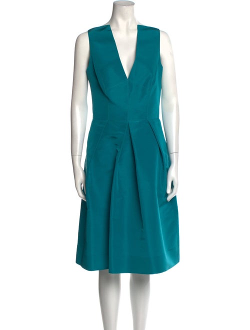 Oscar de la Renta Silk Midi Length Dress