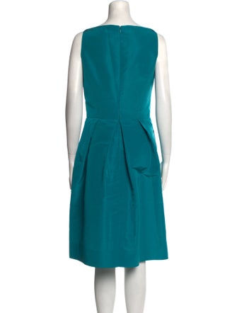 Oscar de la Renta Silk Midi Length Dress