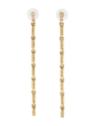 Oscar de la Renta Crystal Baguette Drop Earrings