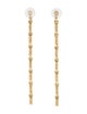 Oscar de la Renta Crystal Baguette Drop Earrings