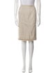 Oscar de la Renta Raw-Edge Trim Knee-Length Skirt