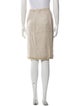 Oscar de la Renta Raw-Edge Trim Knee-Length Skirt
