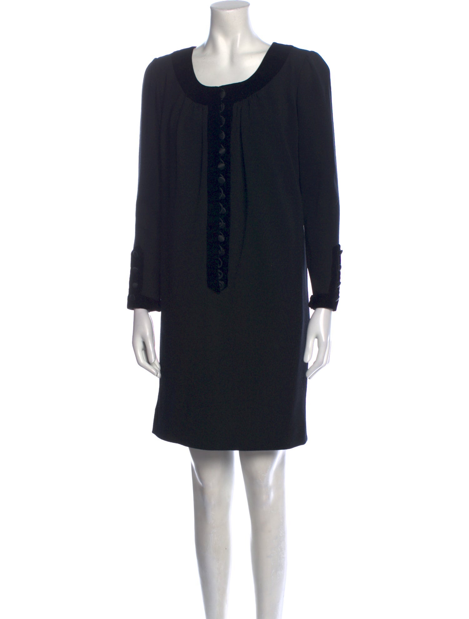 Oscar de la Renta Scoop Neck Mini Dress