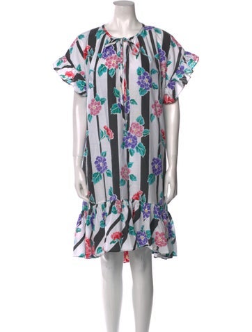 Oscar de la Renta Dresses Floral Print Mini Dress M