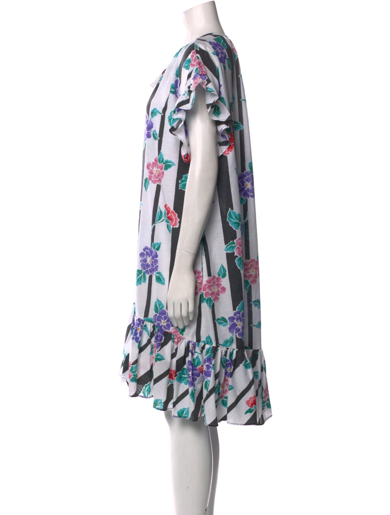 Oscar de la Renta Floral Print Mini Dress