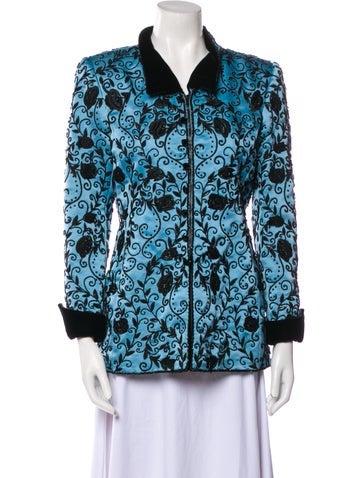 Oscar de la Renta Jackets Floral Print Evening Jacket US 6 | M