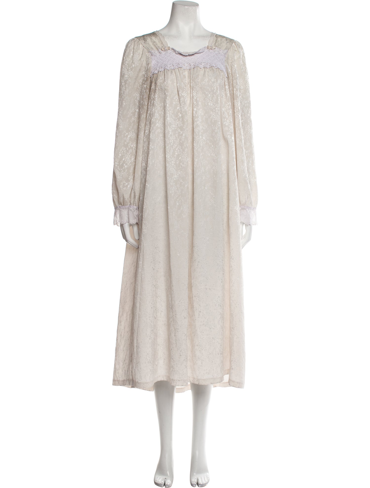 Oscar de la Renta Scoop Neck Long Dress