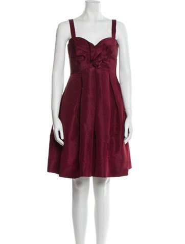 Oscar de la Renta Dresses Silk Knee-Length Dress US 8 | M