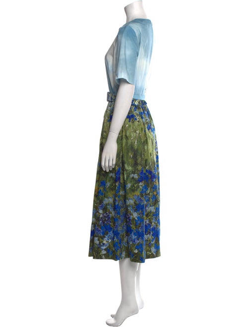 Oscar de la Renta Printed Long Dress