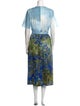 Oscar de la Renta Printed Long Dress