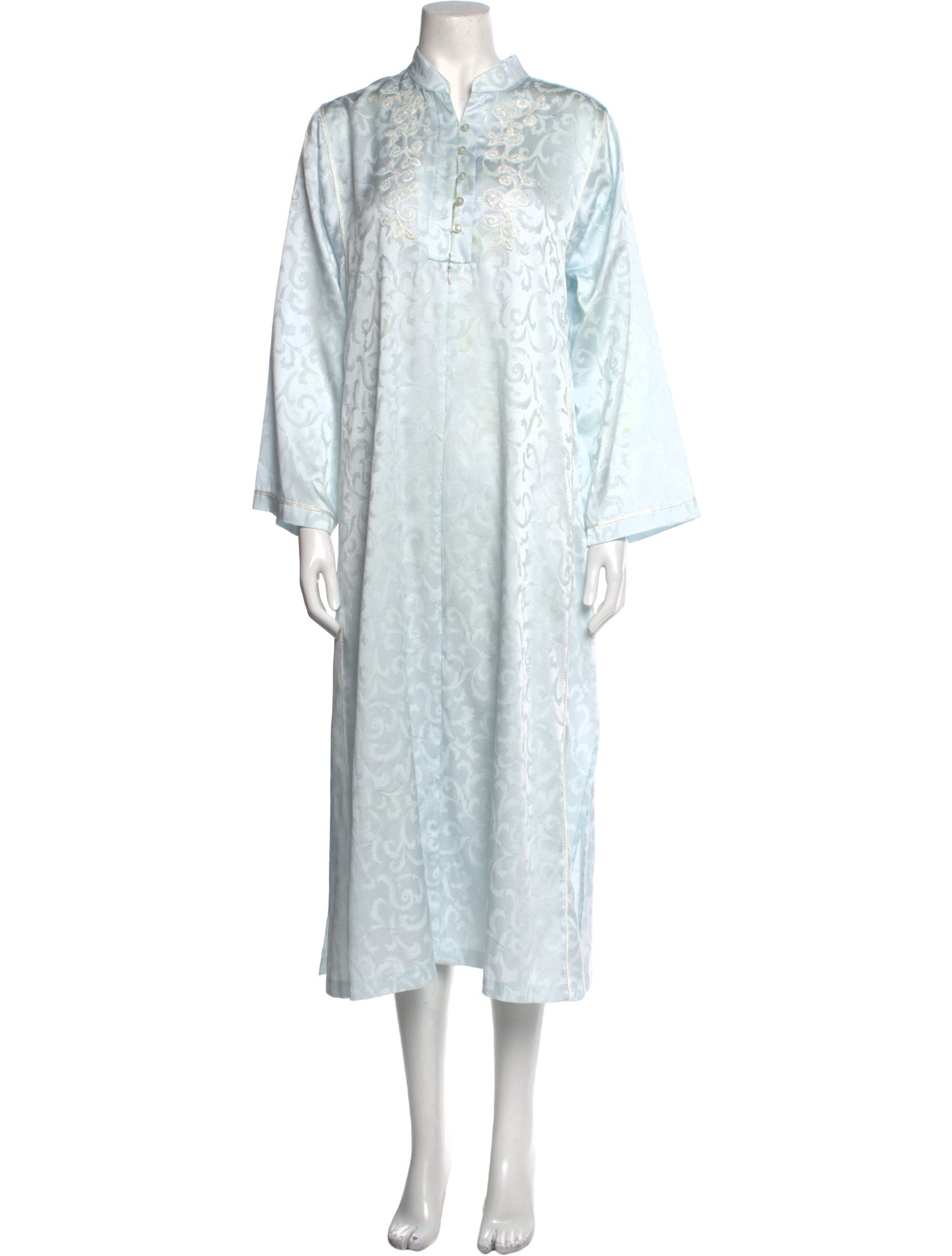 Oscar de la Renta Mock Neck Long Dress