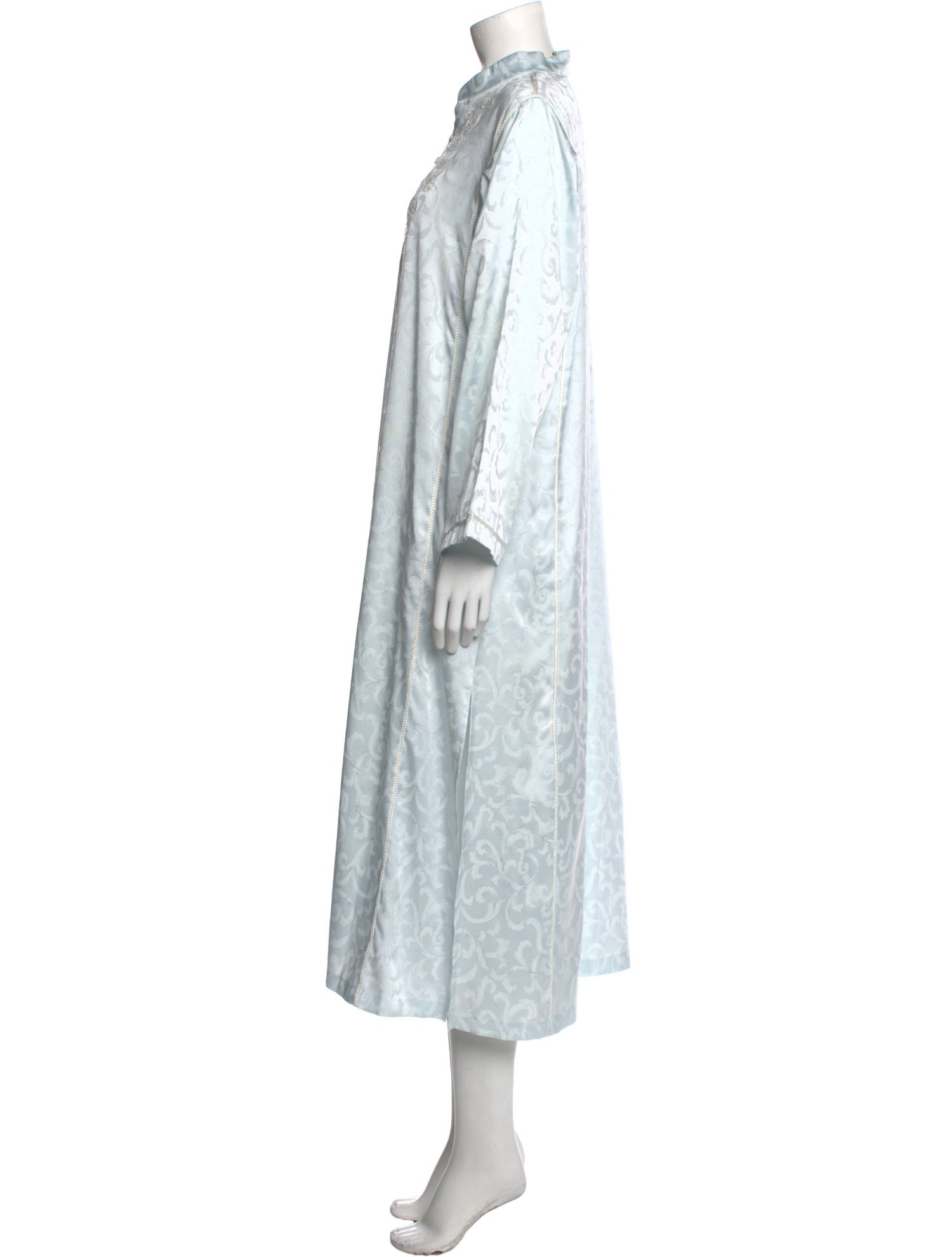 Oscar de la Renta Mock Neck Long Dress