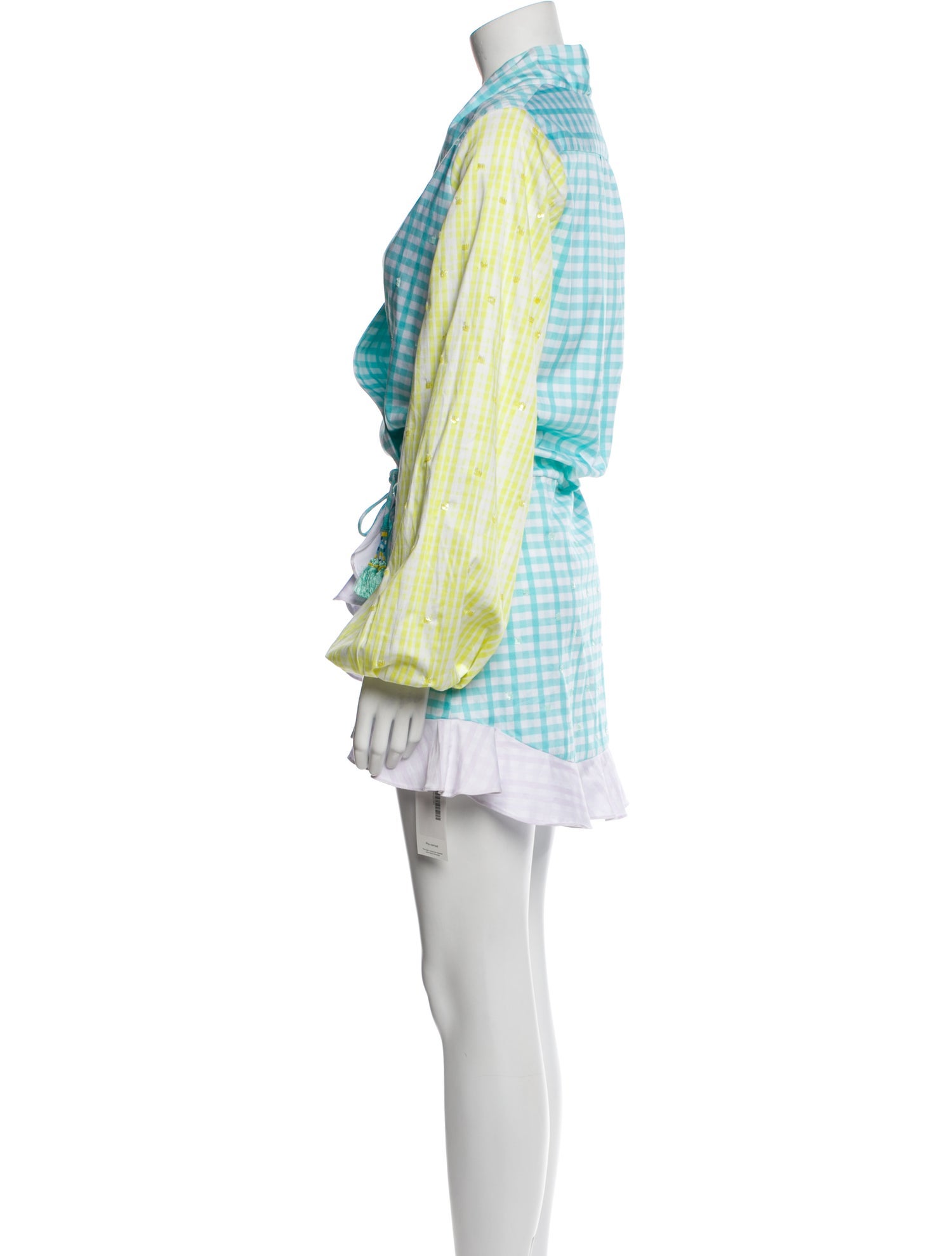 Rococo Sand Plaid Print Mini Dress w/ Tags