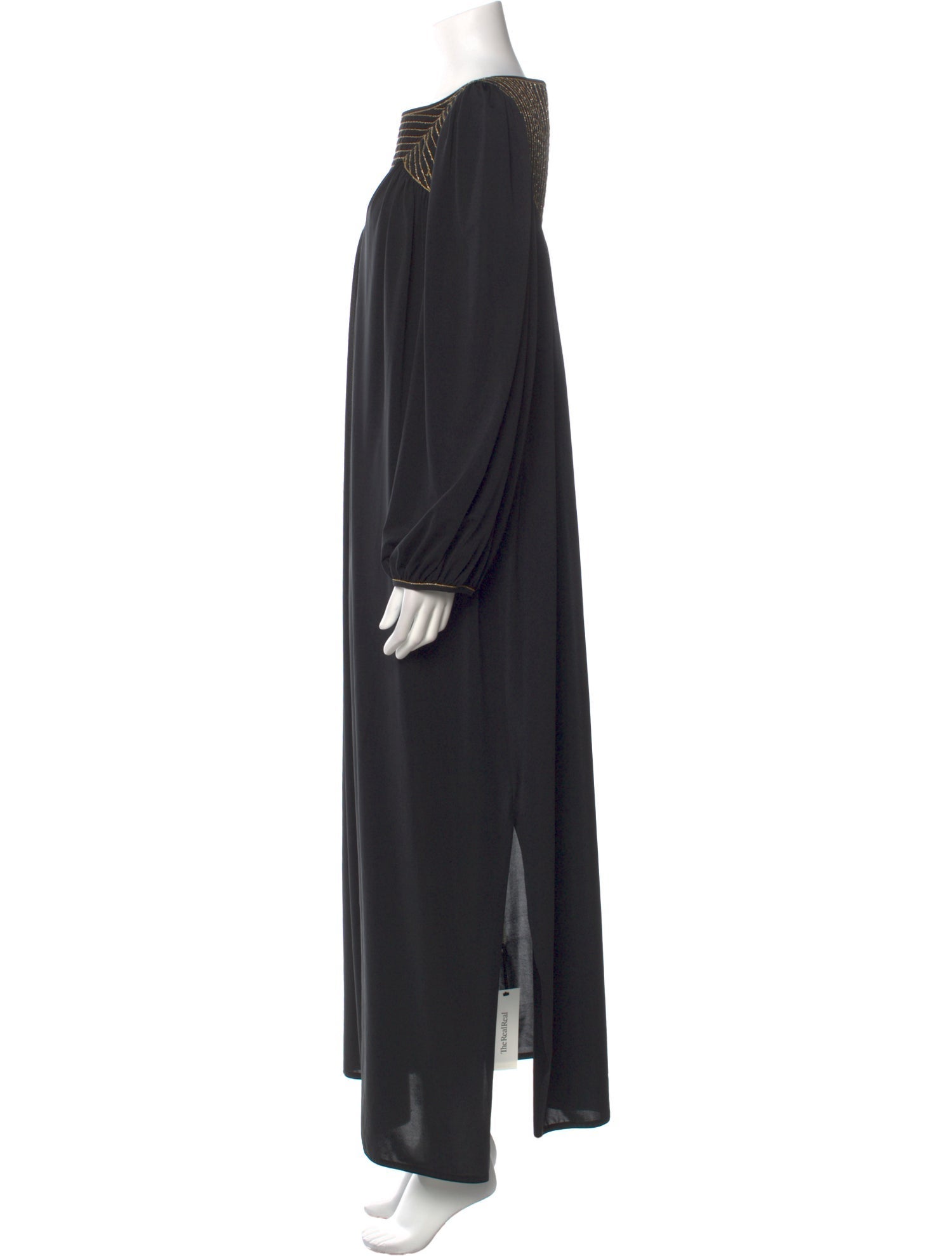 Oscar de la Renta Bateau Neckline Long Dress