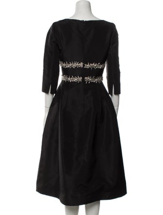 Oscar de la Renta Silk Midi Length Dress