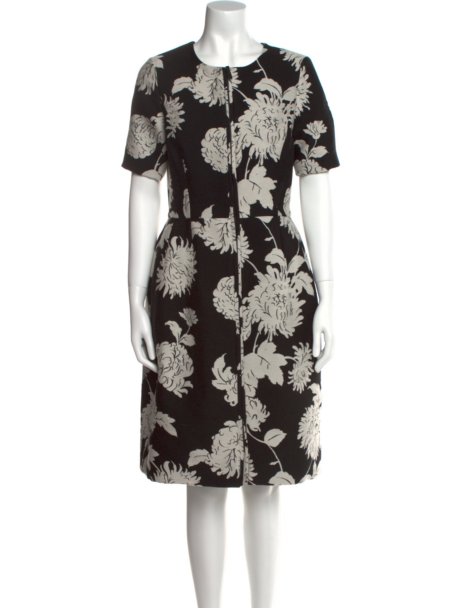 Oscar de la Renta Wool Knee-Length Dress