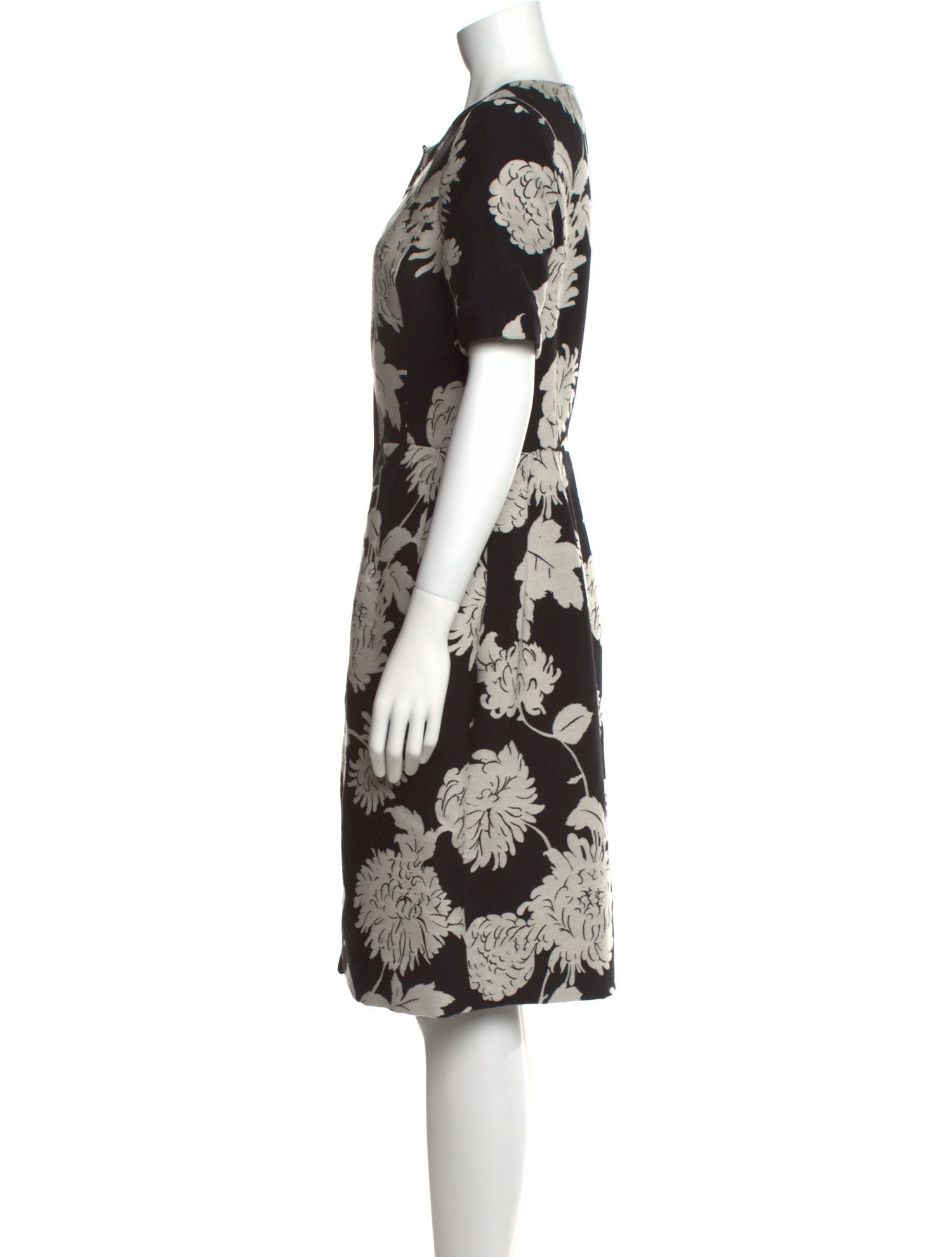 Oscar de la Renta Wool Knee-Length Dress