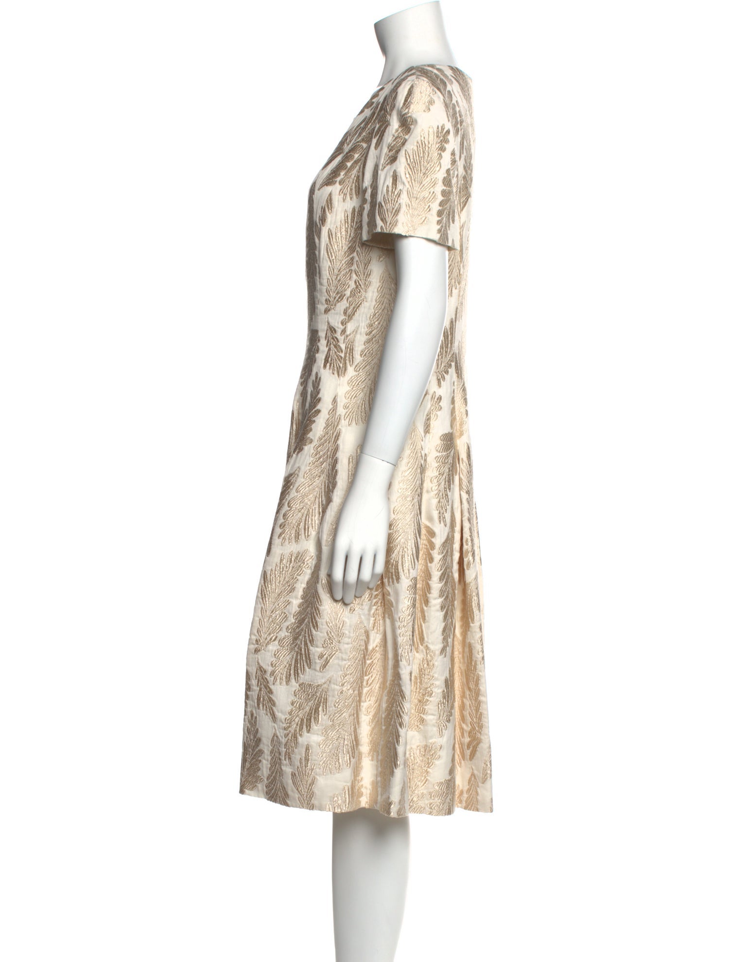 Oscar de la Renta Printed Midi Length Dress w/ Tags