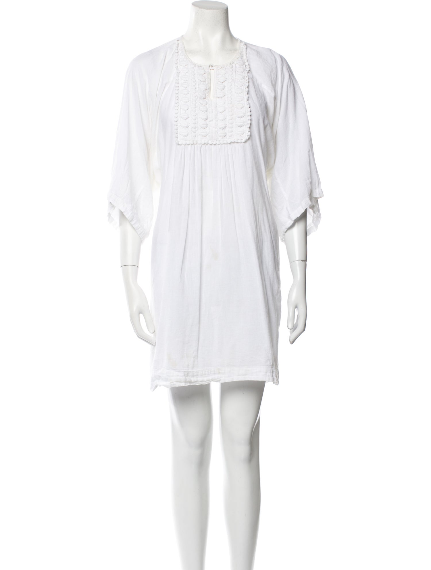 Oscar de la Renta Crew Neck Mini Dress