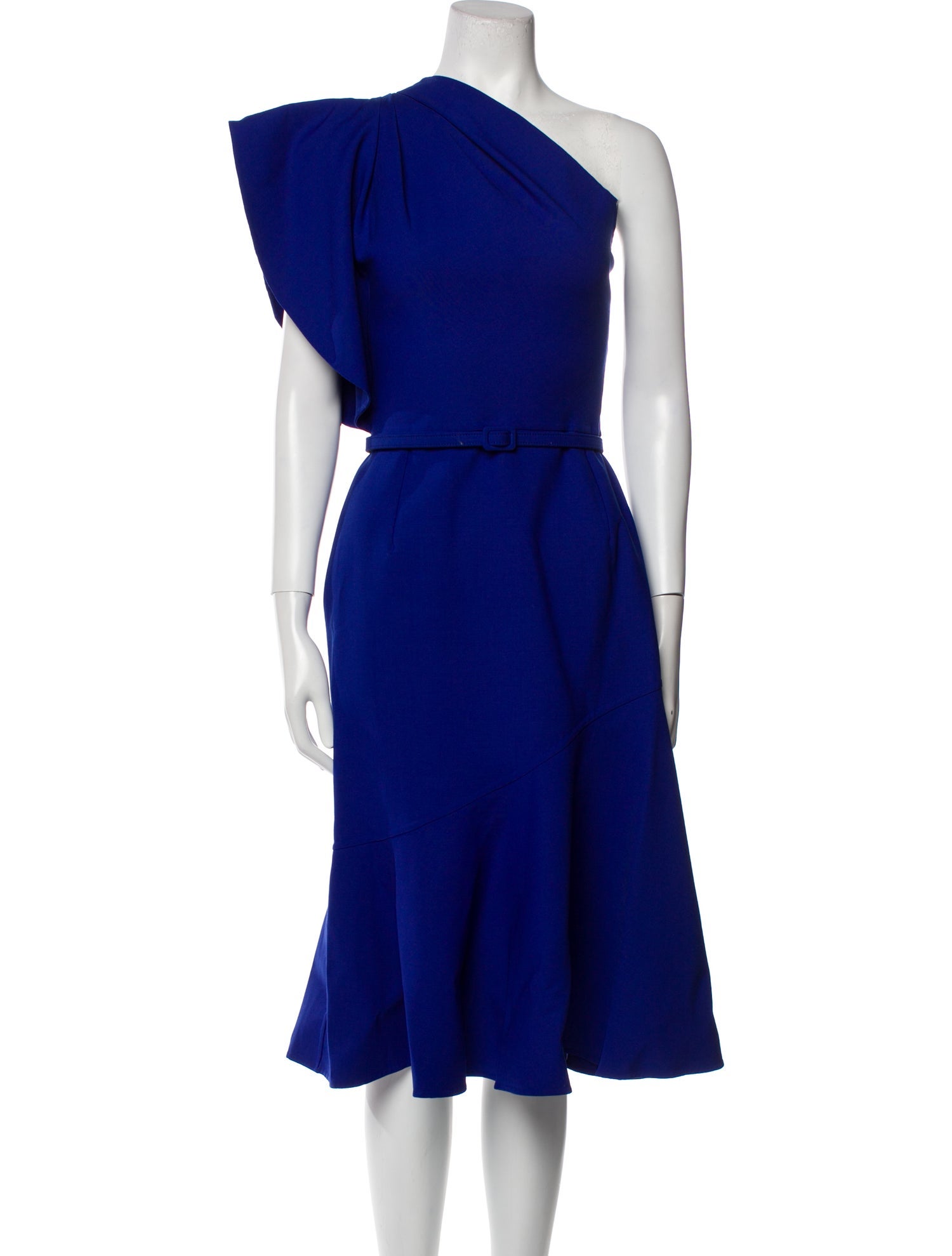 Oscar de la Renta Virgin Wool Midi Length Dress w/ Tags