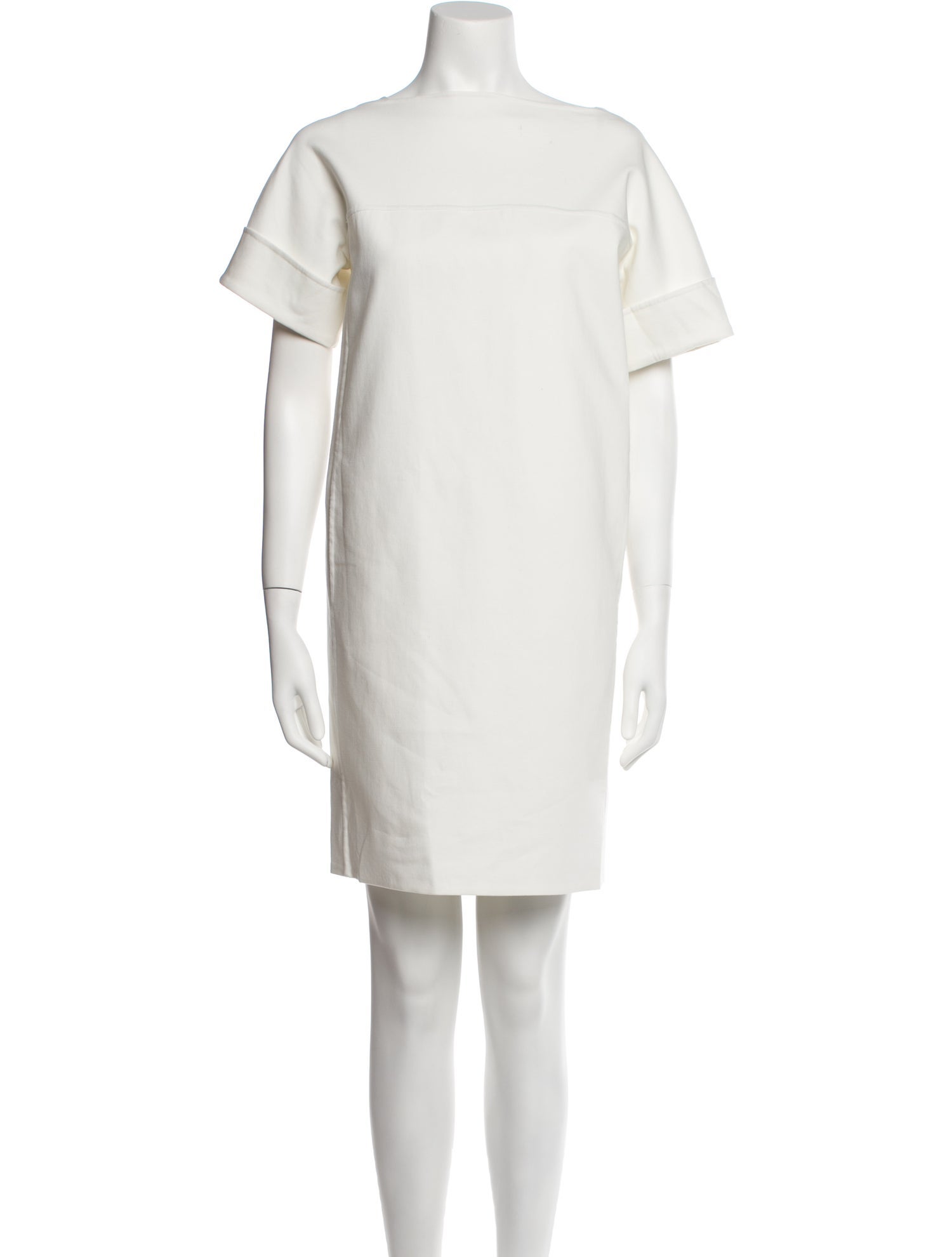 Oscar de la Renta Bateau Neckline Mini Dress