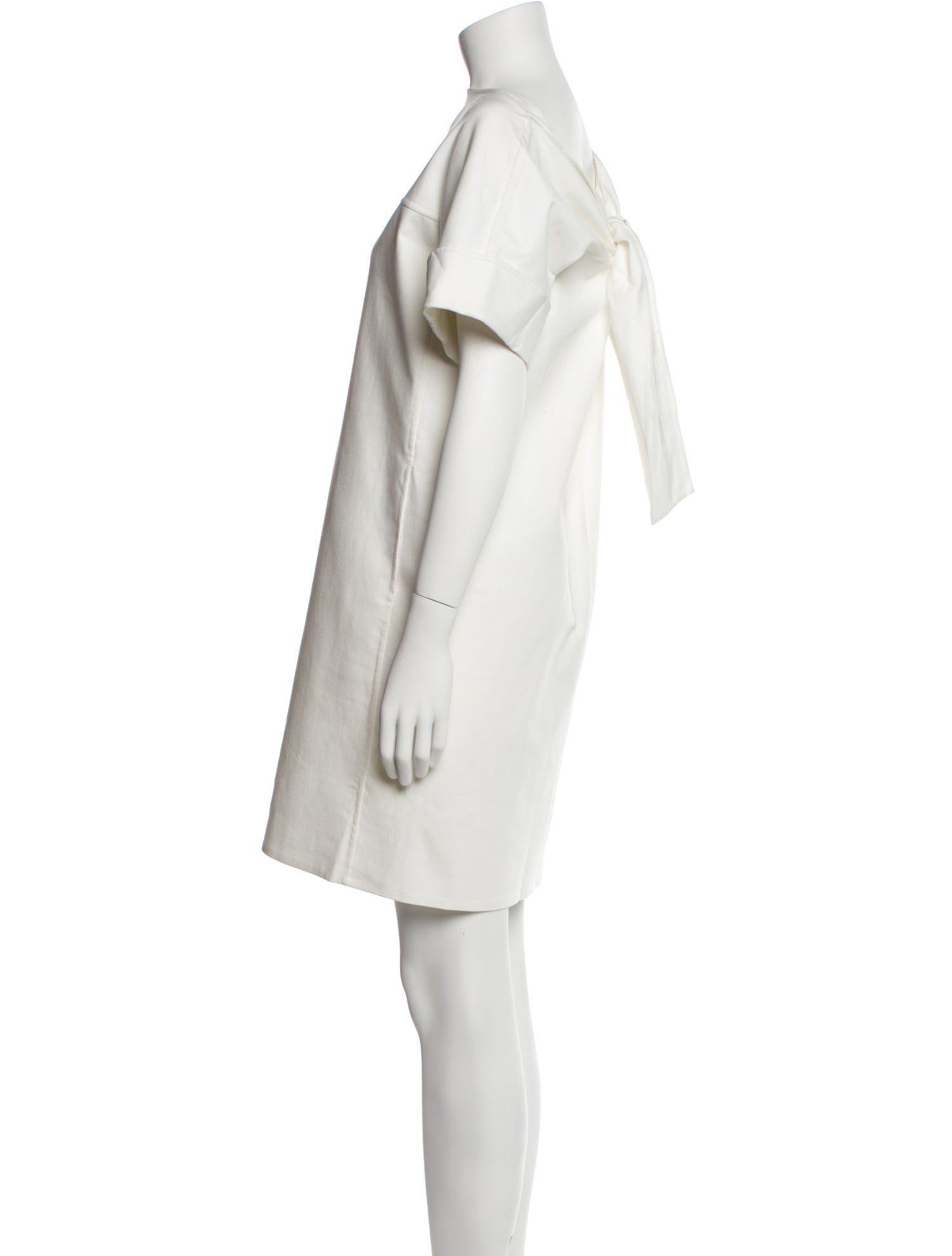 Oscar de la Renta Bateau Neckline Mini Dress