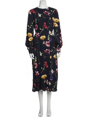 Oscar de la Renta Dresses Floral Print Long Dress US 12 | XL