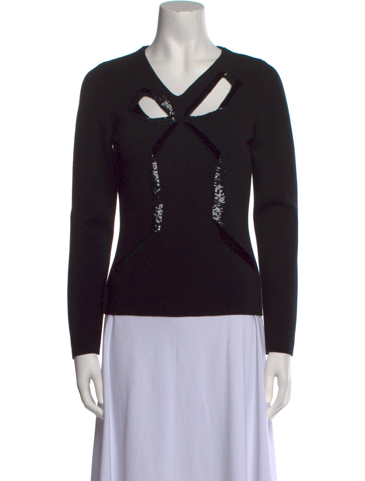 Oscar de la Renta 2021 V-Neck Top