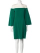 Oscar de la Renta Virgin Wool Knee-Length Dress