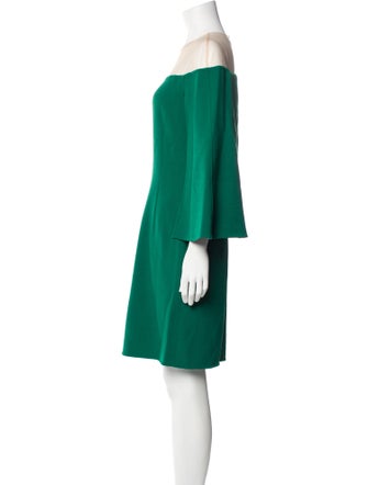Oscar de la Renta Virgin Wool Knee-Length Dress