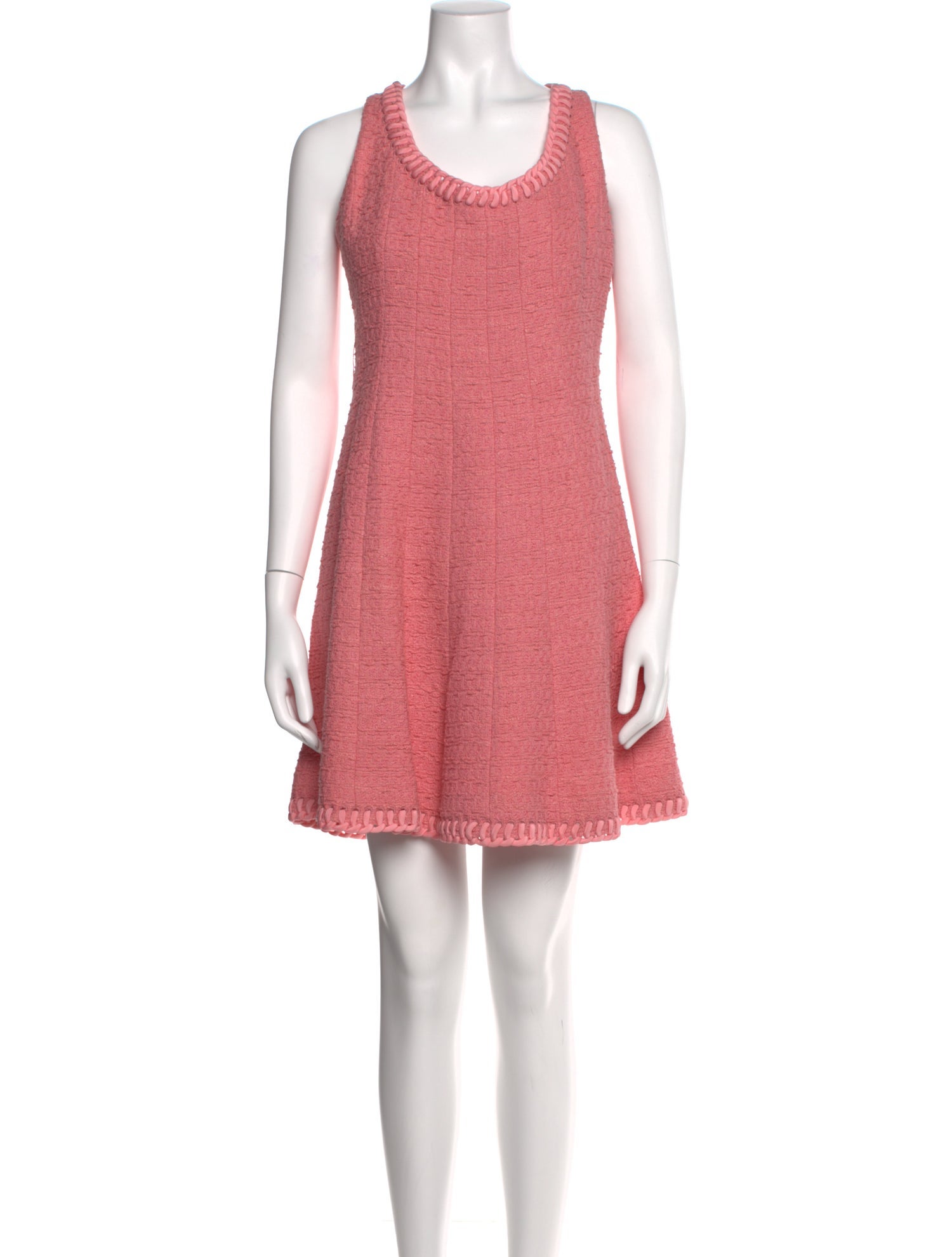 Oscar de la Renta Scoop Neck Mini Dress