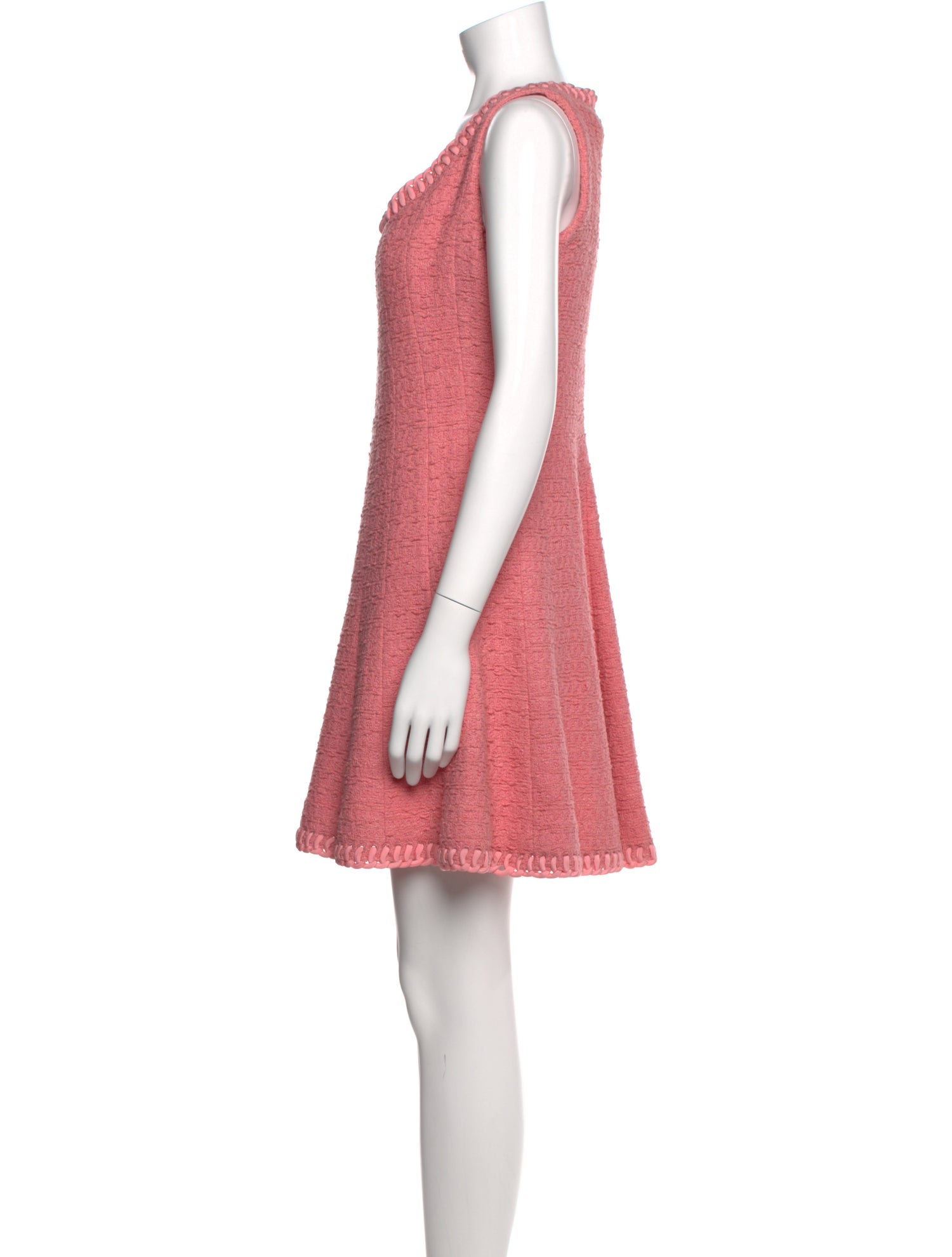 Oscar de la Renta Scoop Neck Mini Dress