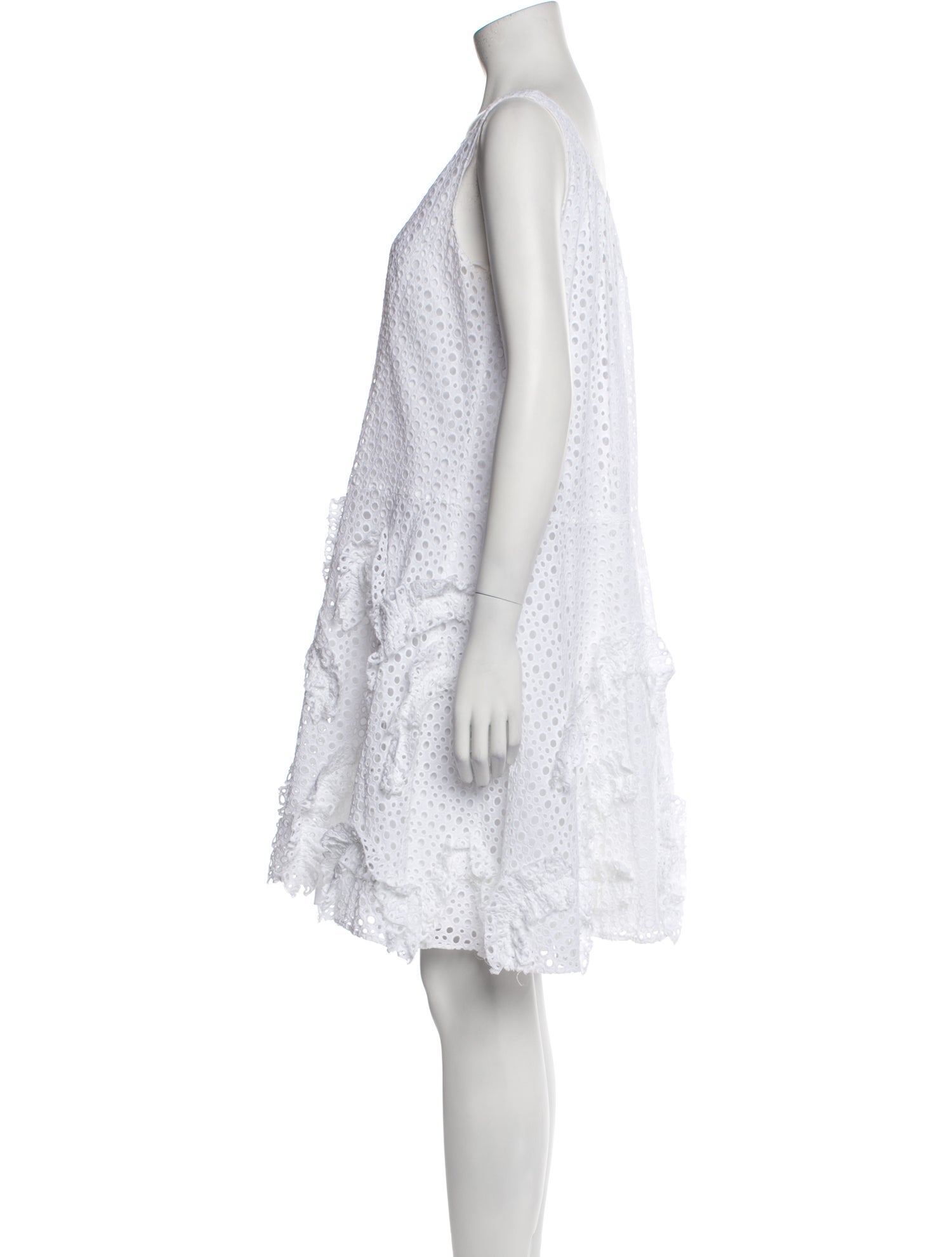 Oscar de la Renta Bateau Neckline Mini Dress