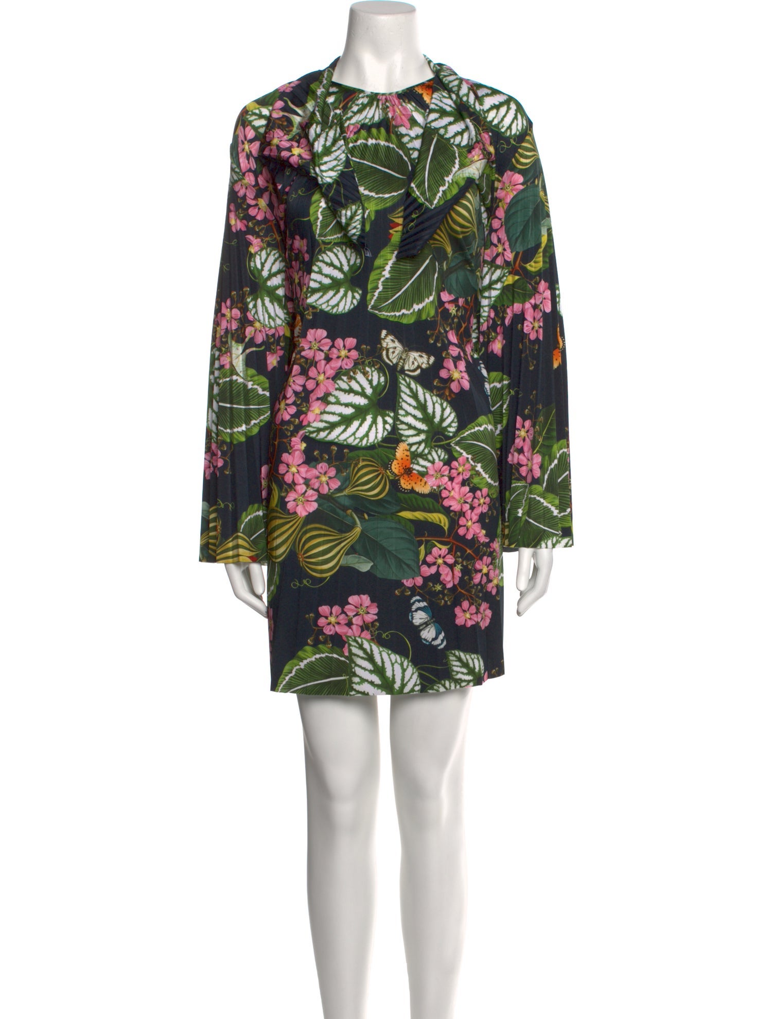 Oscar de la Renta Floral Print Mini Dress