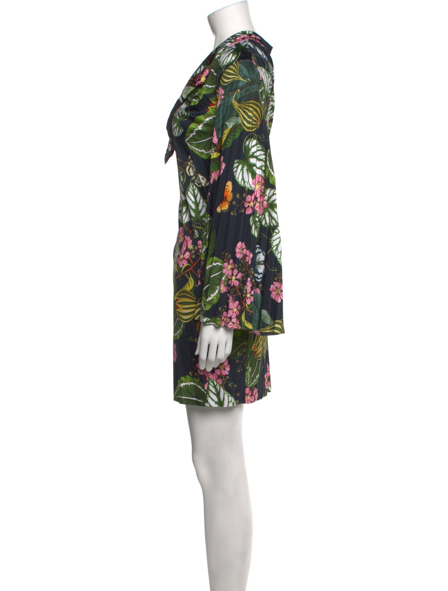 Oscar de la Renta Floral Print Mini Dress