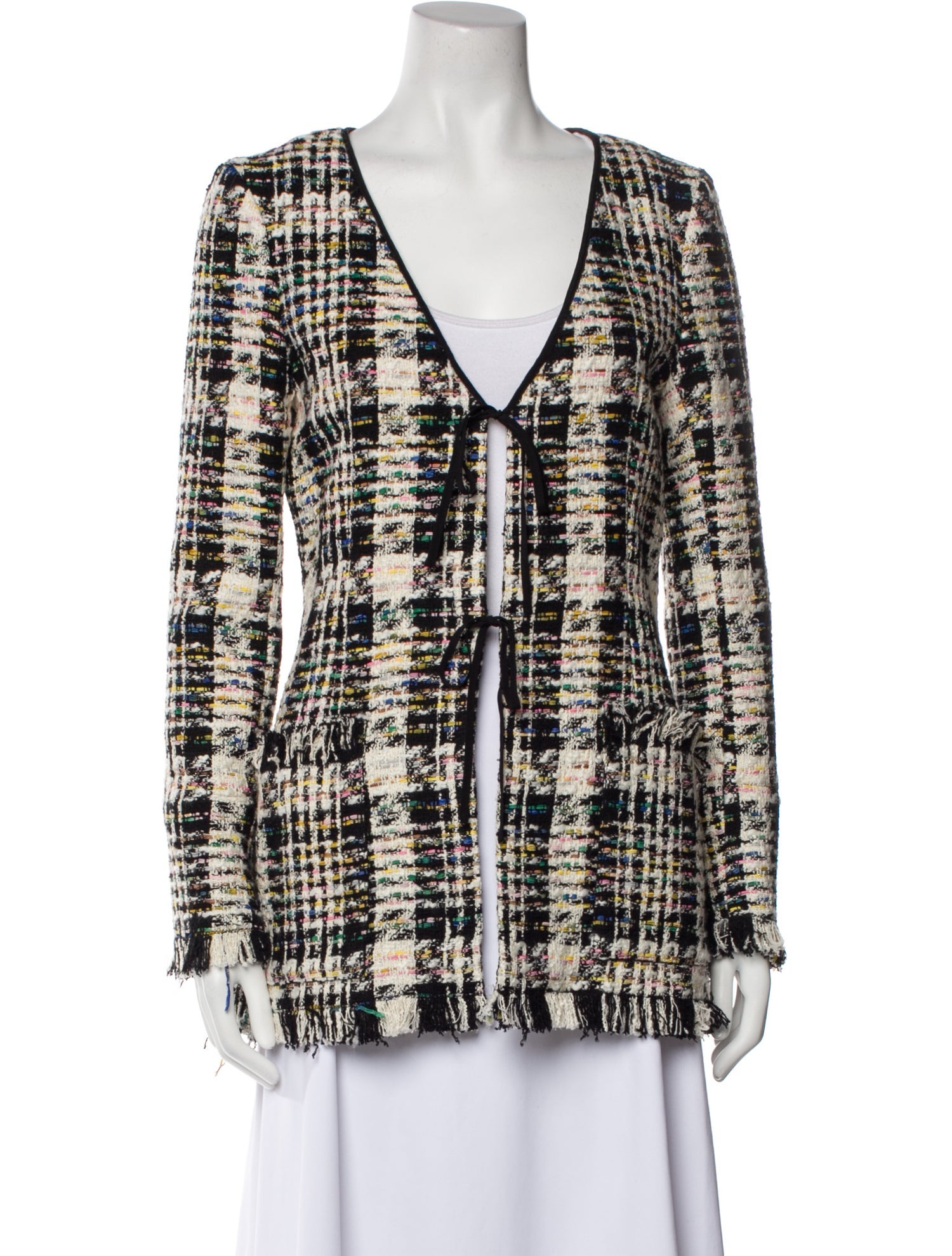 Oscar de la Renta Tweed Pattern Jacket