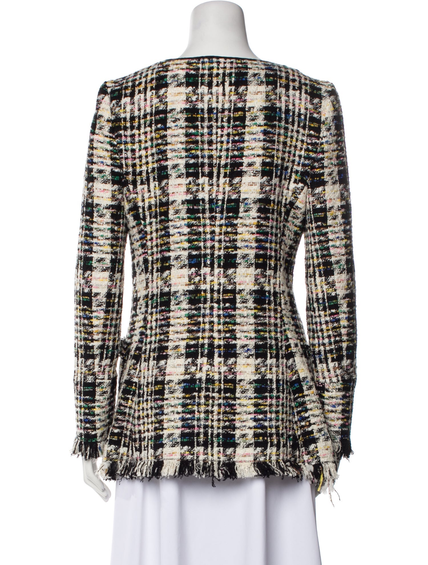 Oscar de la Renta Tweed Pattern Jacket