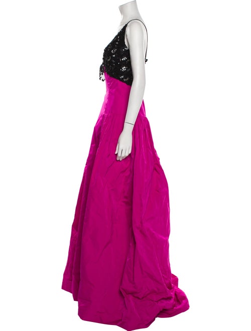 Oscar de la Renta Printed Long Dress