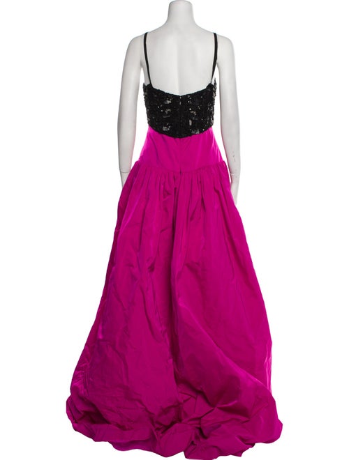 Oscar de la Renta Printed Long Dress