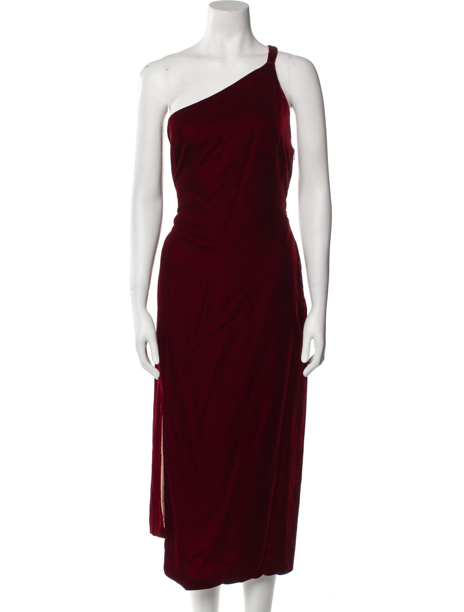 Oscar de la Renta One-Shoulder Midi Length Dress