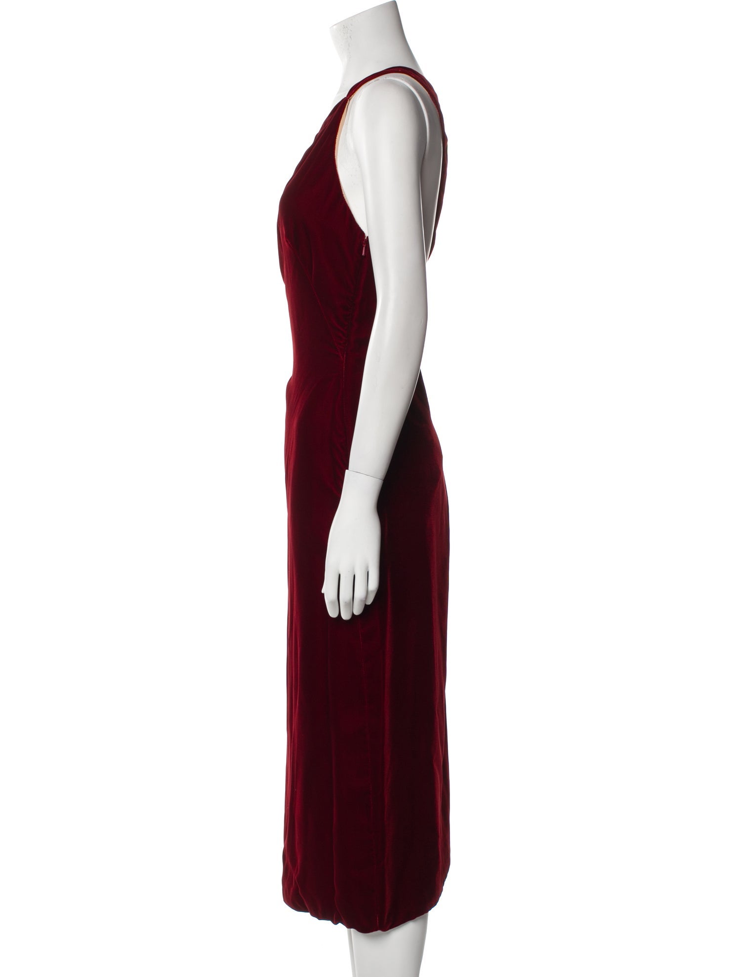 Oscar de la Renta One-Shoulder Midi Length Dress