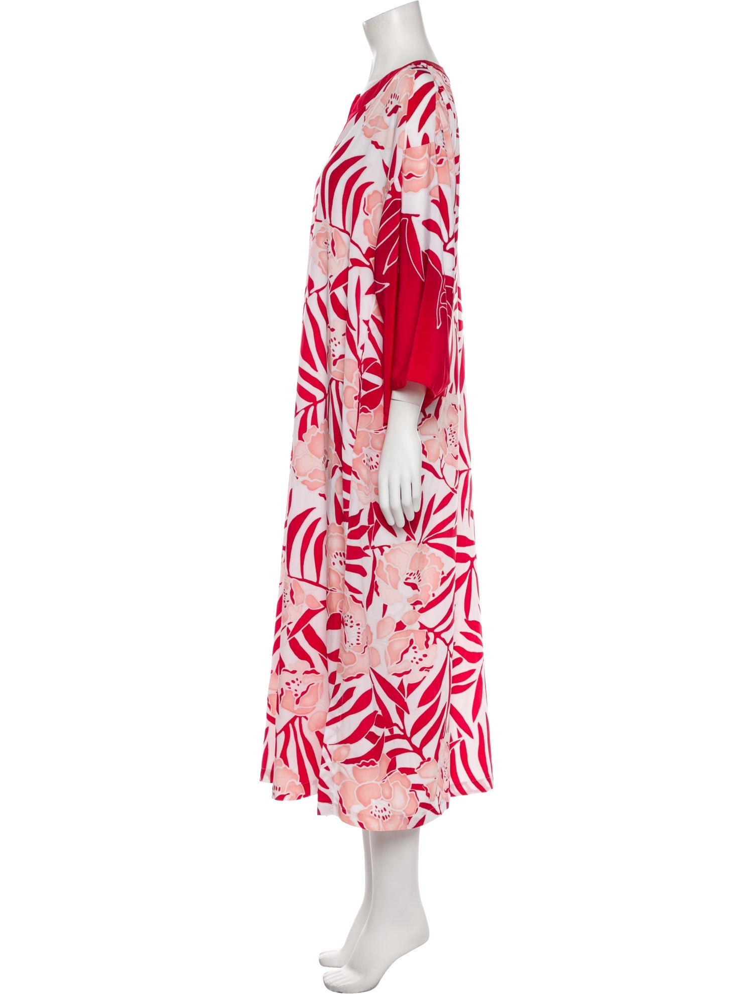 Oscar de la Renta Floral Print Long Dress