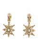 Oscar de la Renta Crystal Tropical Bloom Star Drop Clip-On Earrings