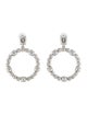 Oscar de la Renta Crystal Open Hoop Earrings